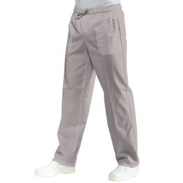 Pantalone con elastico grigio, 65% poliestere e 35% cotone