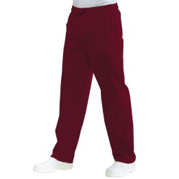 Pantalone con elastico bordeaux, 65% poliestere e 35% cotone