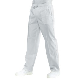 Pantalone con elastico bianco, 65% poliestere e 35% cotone