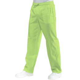 Pantalone con elastico verde mela, 65% poliestere e 35% cotone