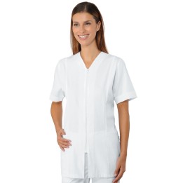 Casacca Victoria Cerniera Bianco Cotone