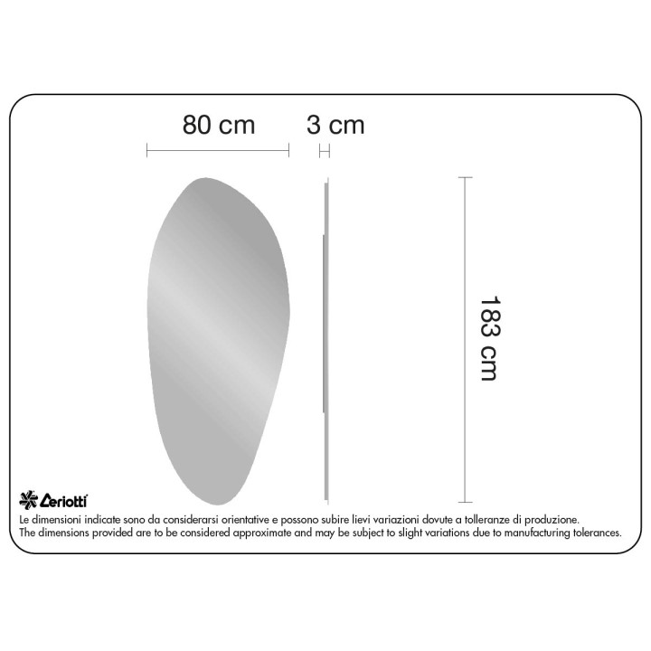 Specchiera Nuvola - O - misure