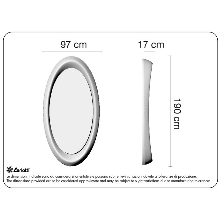Specchiera Novas - misure