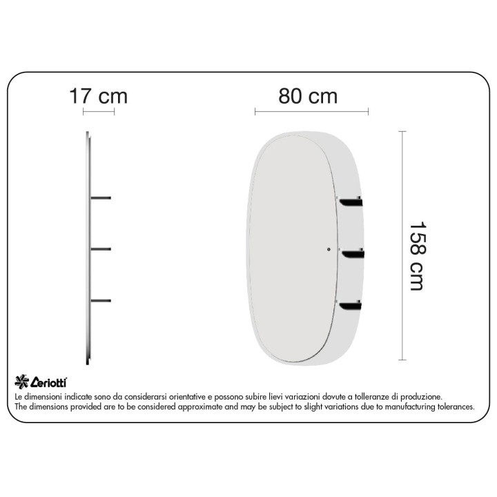 Specchiera Edge - misure