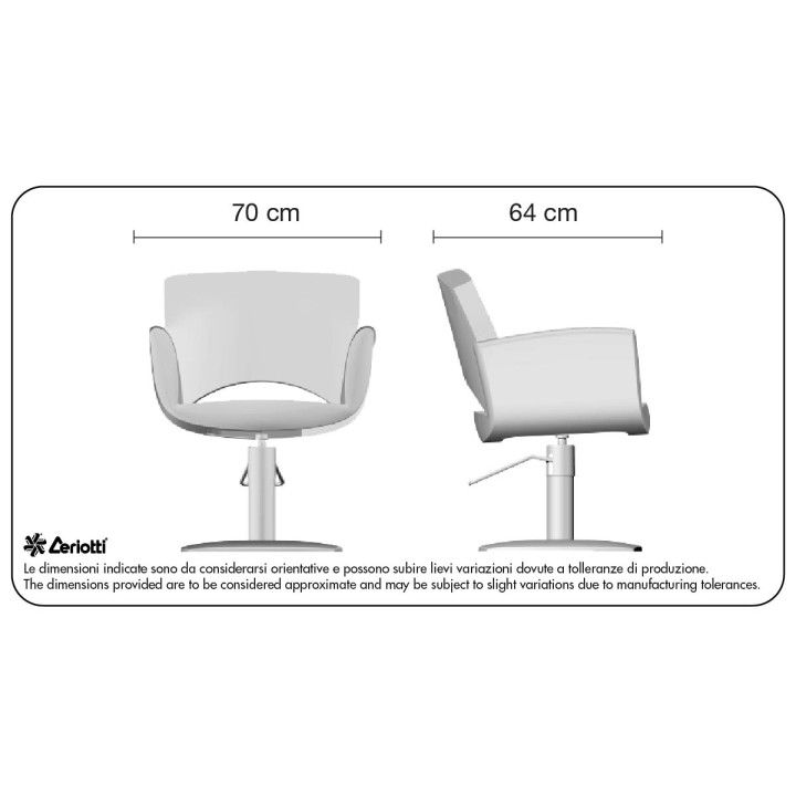 Poltroncina da lavoro Monia - misure