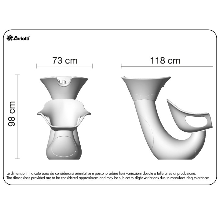 Lavatesta Alluminium Cloud - misure