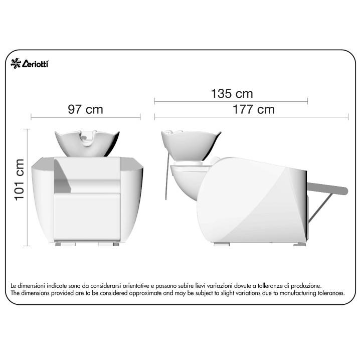 Lavatesta Prisma relax SPA - misure