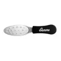 Raspa laser inox, manico in silicone nero