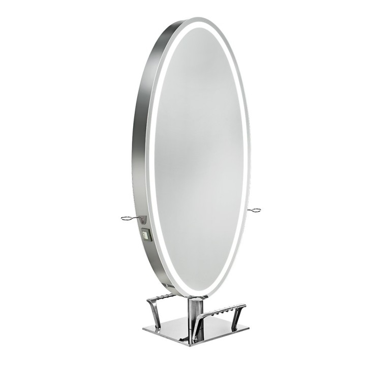 Postazione professionale con specchio ovale Tula