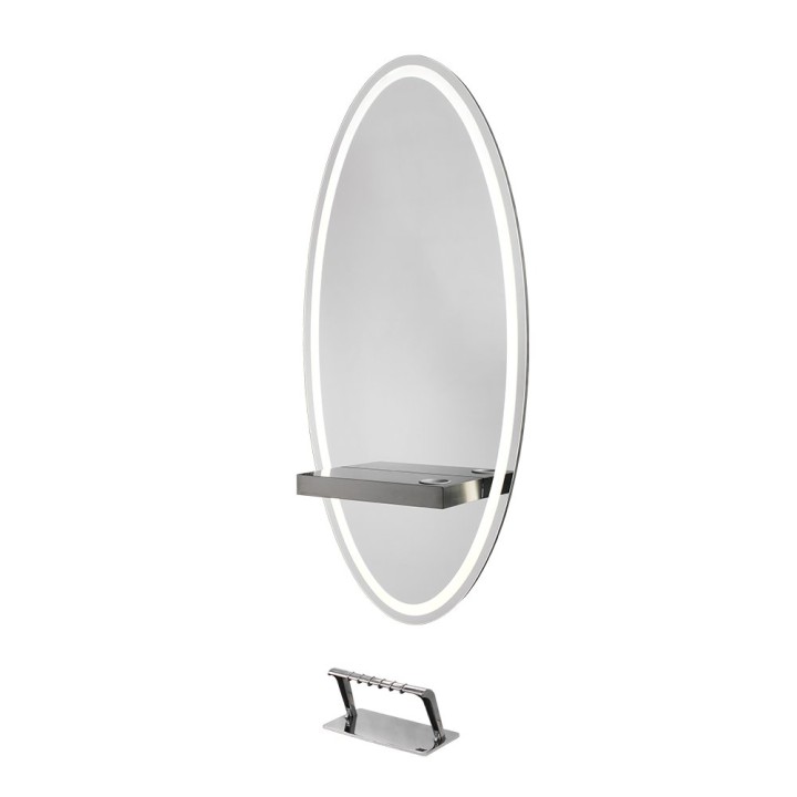 Postazione professionale con specchio ovale Tula