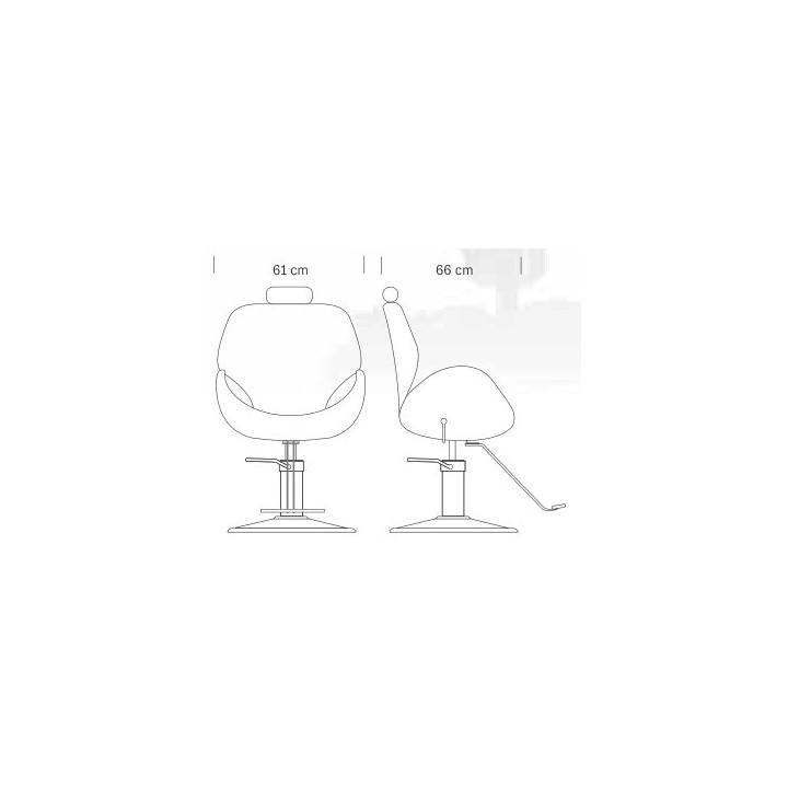 Poltrona professionale unisex Lumia - misure