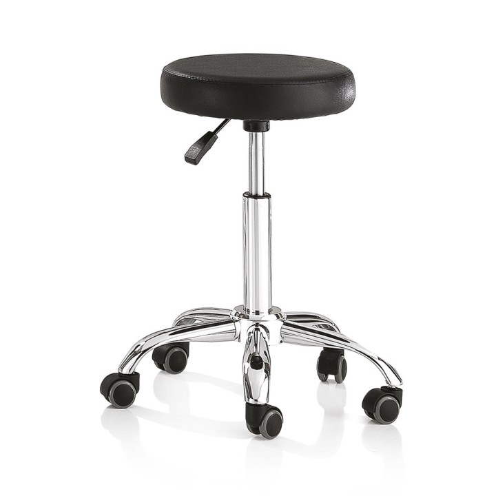 Sgabello professionale con base cromata