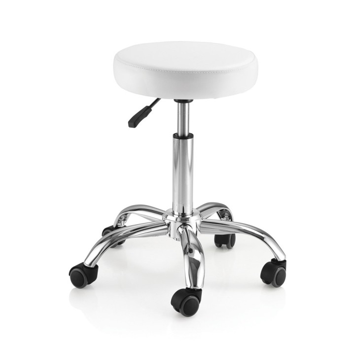 Sgabello professionale con base cromata