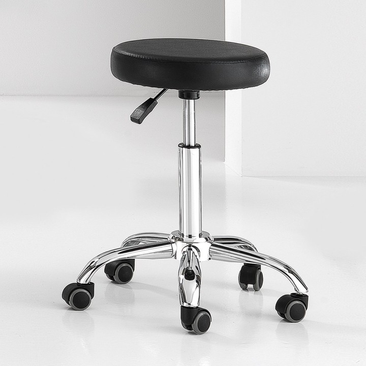 Sgabello professionale con base cromata