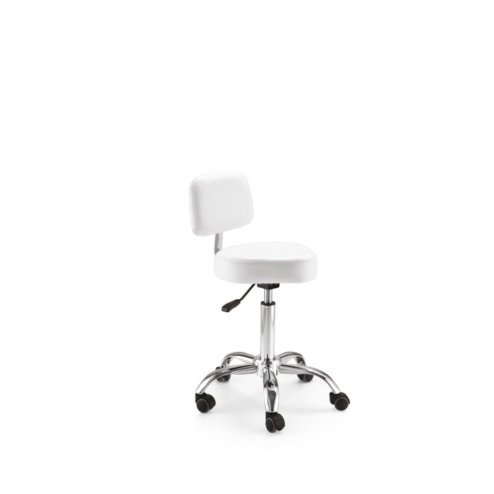 Poltroncina da lavoro sagomata con base cromata
