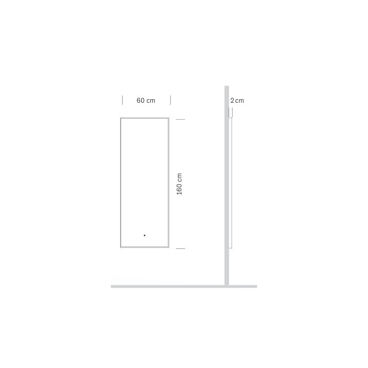 Specchiera con luce LED Cielo - misure
