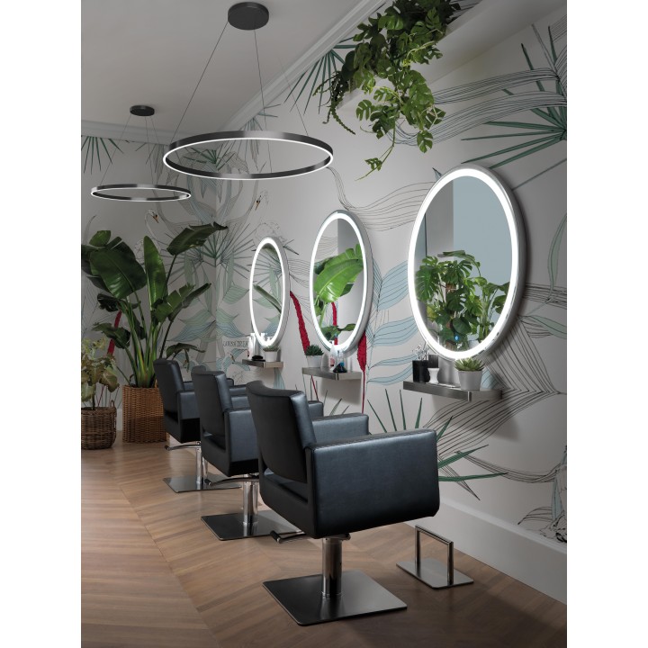 Specchiera rotonda con luce LED Nuvola