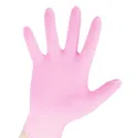 Guanti nitrile rosa senza polvere M (100 pezzi)