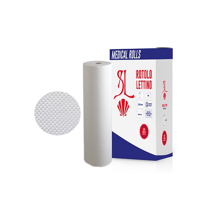 Rotolo Lettino 2 Veli H60 Mt60 Cartone 6 pz | SL Beauty