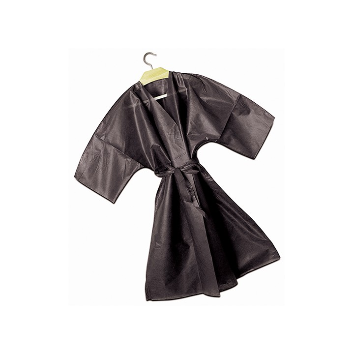 Kimono Monouso Nero 30g con Cintura | SL Beauty