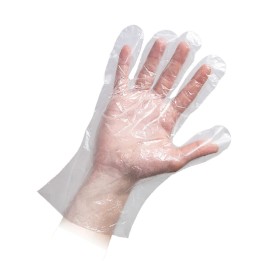 Guanti in Plastica Monouso Trasparenti 100 pz