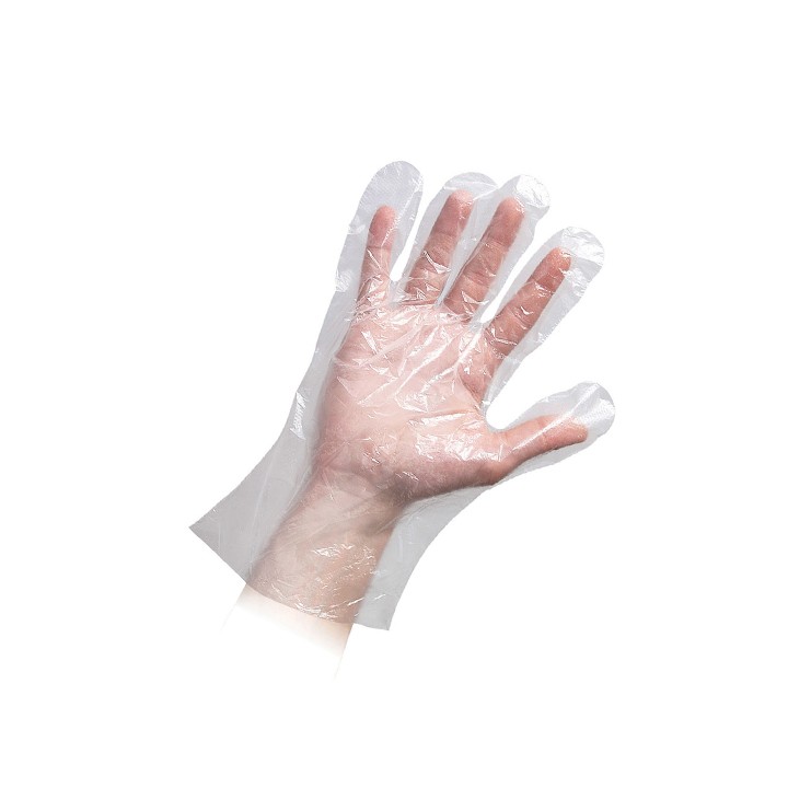 Guanti in Plastica Monouso Trasparenti 100 pz