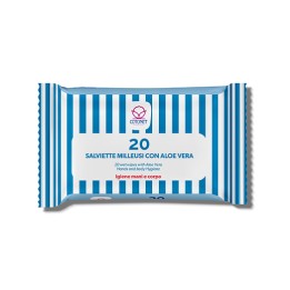 Salviette Monouso Aloe Vera 20pz Senza Alcol