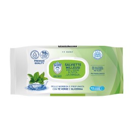 Salviette Milleusi Tè Verde e Glicerina 72pz