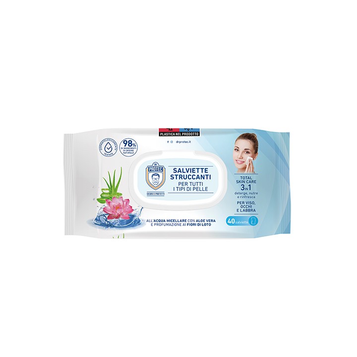 Salviette Struccanti Micellari Loto Aloe 40pz