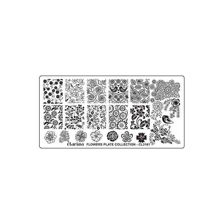 Piastra Stamping Nail Art Flowers | Ricostruzione Unghie