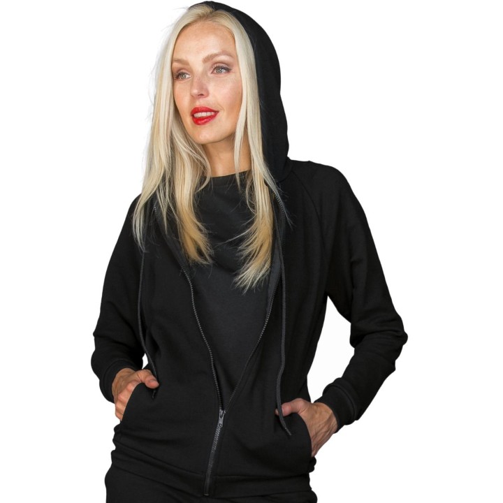 Felpa unisex con ZIP e cappuccio