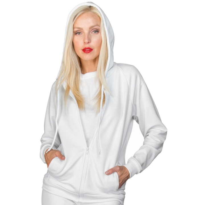 Felpa unisex con ZIP e cappuccio